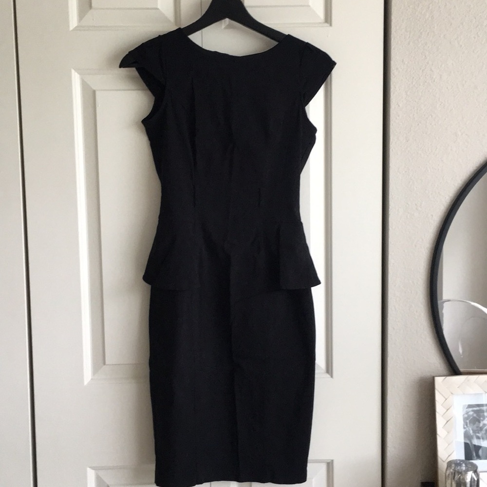 Black peplum dress LBD